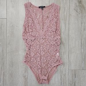 NWOT Ambiance Bodysuit, Size S, Dusty Pink